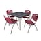 Kee Kee Square Table & Chair Set, Wood, Metal, Plastic Top, Grey TB3636GYBPCM47BY - alternate 1